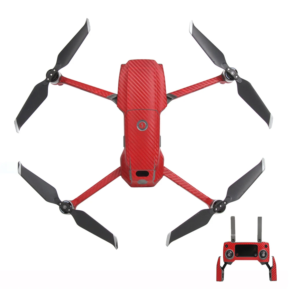 1 комплект водонепроницаемое волокно наклейка на кожу для DJI Mavic 2 Pro& Zoom Drone 3D наклейки из углеродного волокна для дрона боди-арт батареи
