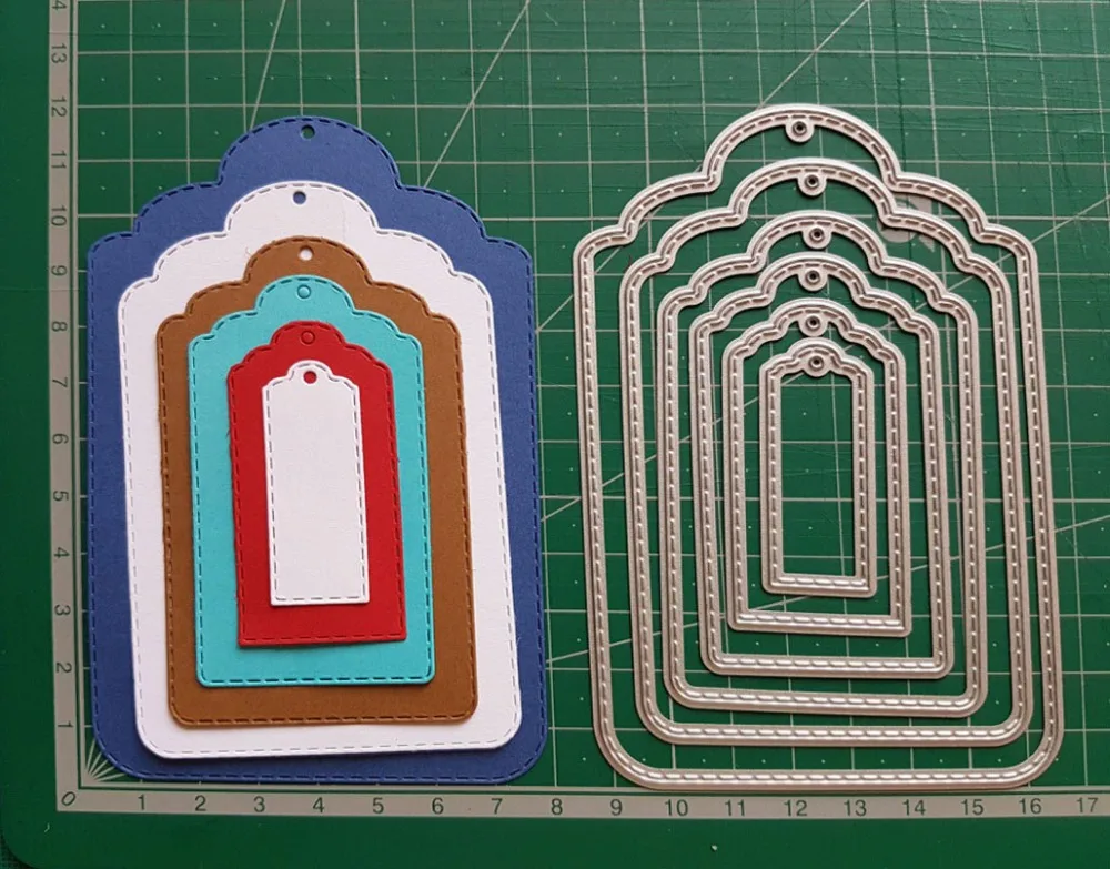 6Pc/set DIY Hang Tags Metal Cutting dies For Scrapbooking Craft Dies