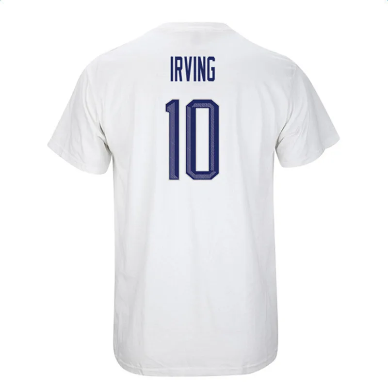США Dream Team Kyrie Irving № 10 футболка Новая модная Мужская хлопковая футболка с круглым вырезом и коротким рукавом хип-хоп топы с флагом