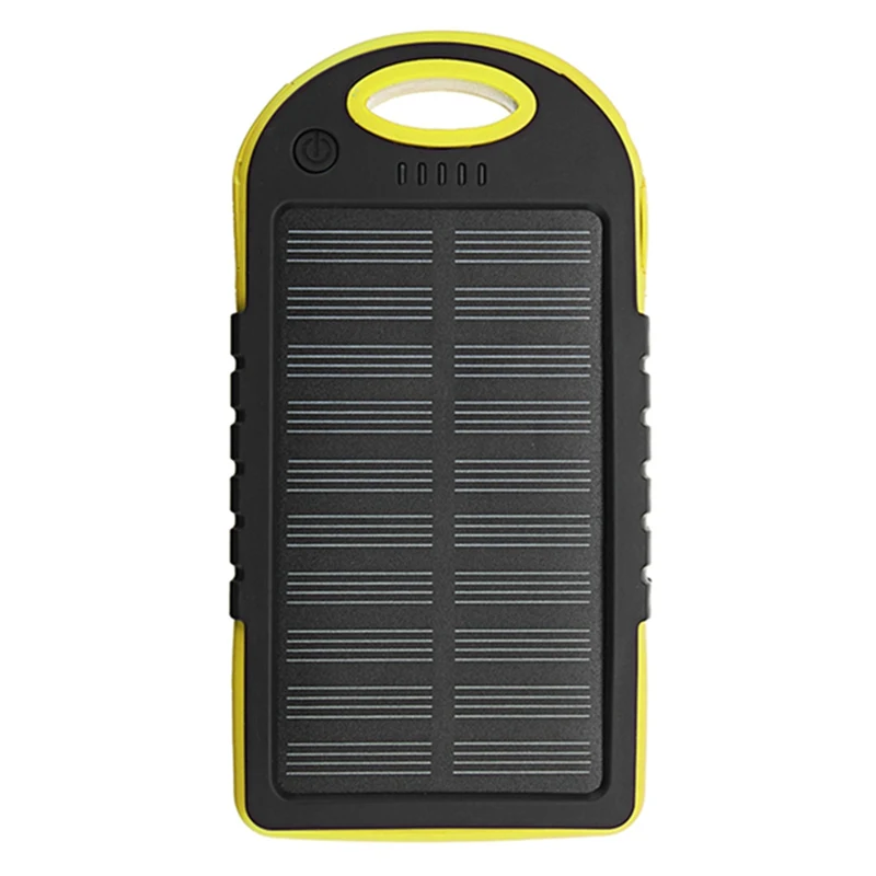Yellow Высокое качество DIY Bakeey 5000 мАч двойной USB солнечной энергии кемпинг фонарик батарея Чехол банк питания коробка со светодиодной подсветкой - Цвет: Yellow