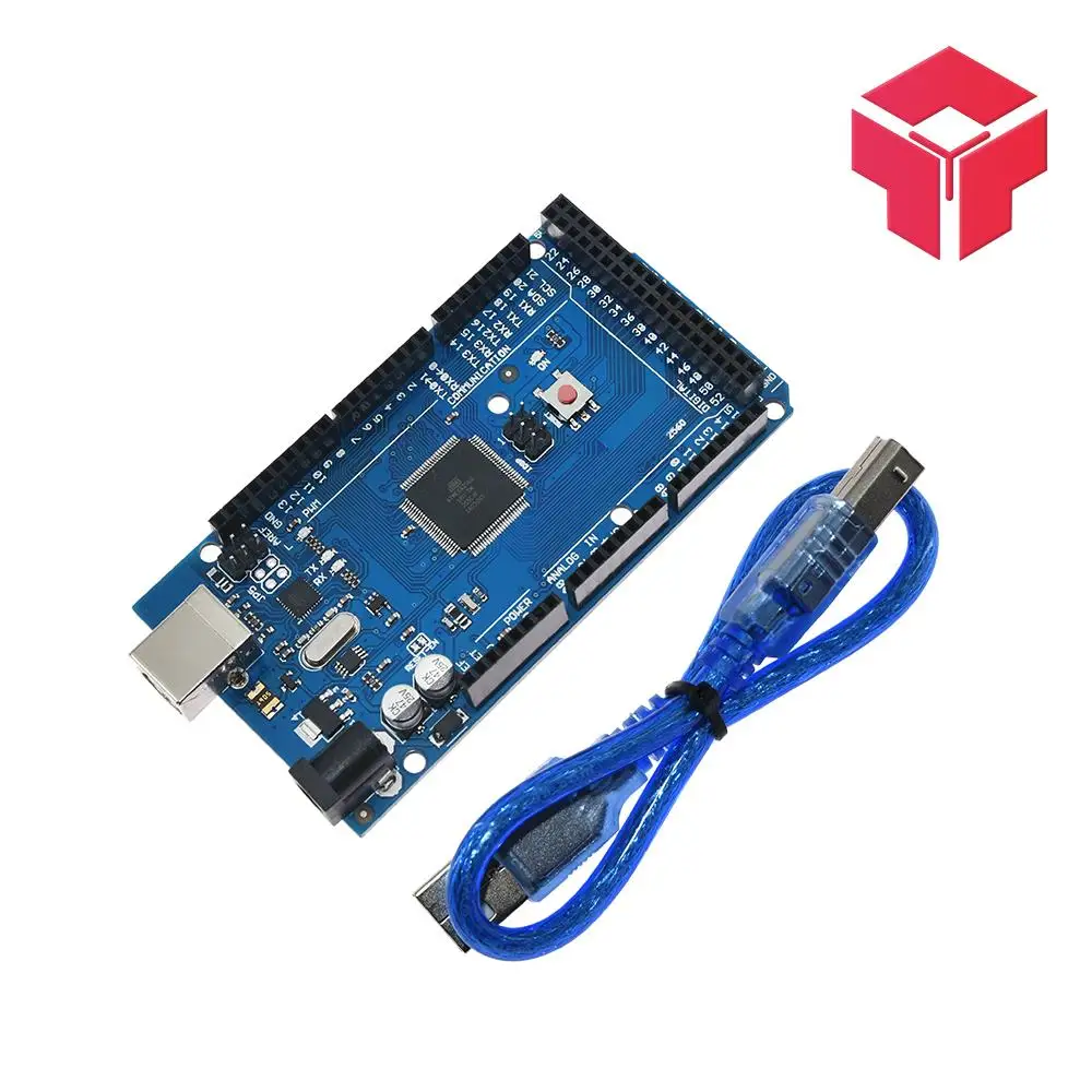 Usongshine для Arduino MEGA 2560 R3 AT Mega2560 R3 REV3 ATmega2560-16AU CH340G плата на usb-кабеле совместима с Arduino 2560 R3