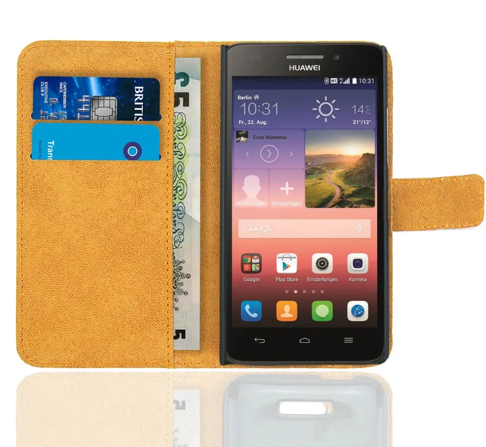 Чехол для Huawei Ascend G620s кожаный чехол бумажник с откидной подставкой