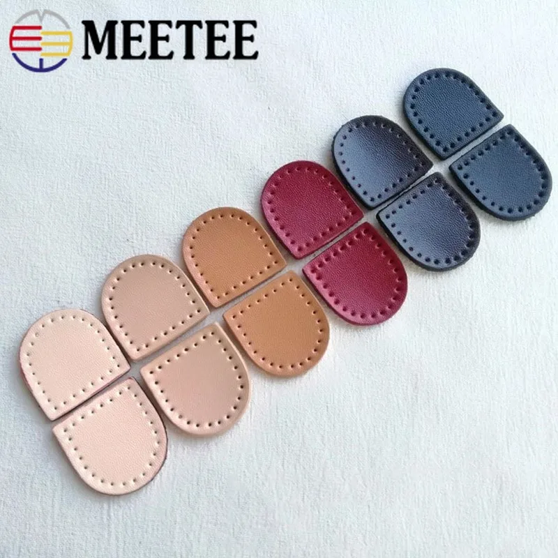 

5pairs Meetee 3.2*3cm Leather Zipper Puller Tail DIY Manual Sewing Bag Garment Replacement Accessories Zipper Decoration Clip