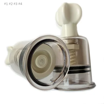 

4 Size each 1 Nipple Sucker Body Massage Breast Stroker Enlarger Bigger Sucker Easy Twist cupping Pump Massage Best For Women