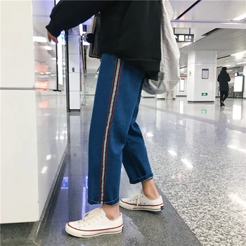

2019 Men's Leisure Baggy Homme Classic Wash Jeans Black/blue Casual Pants Biker Denim Elastic Waist Trousers Plus Size S-2XL