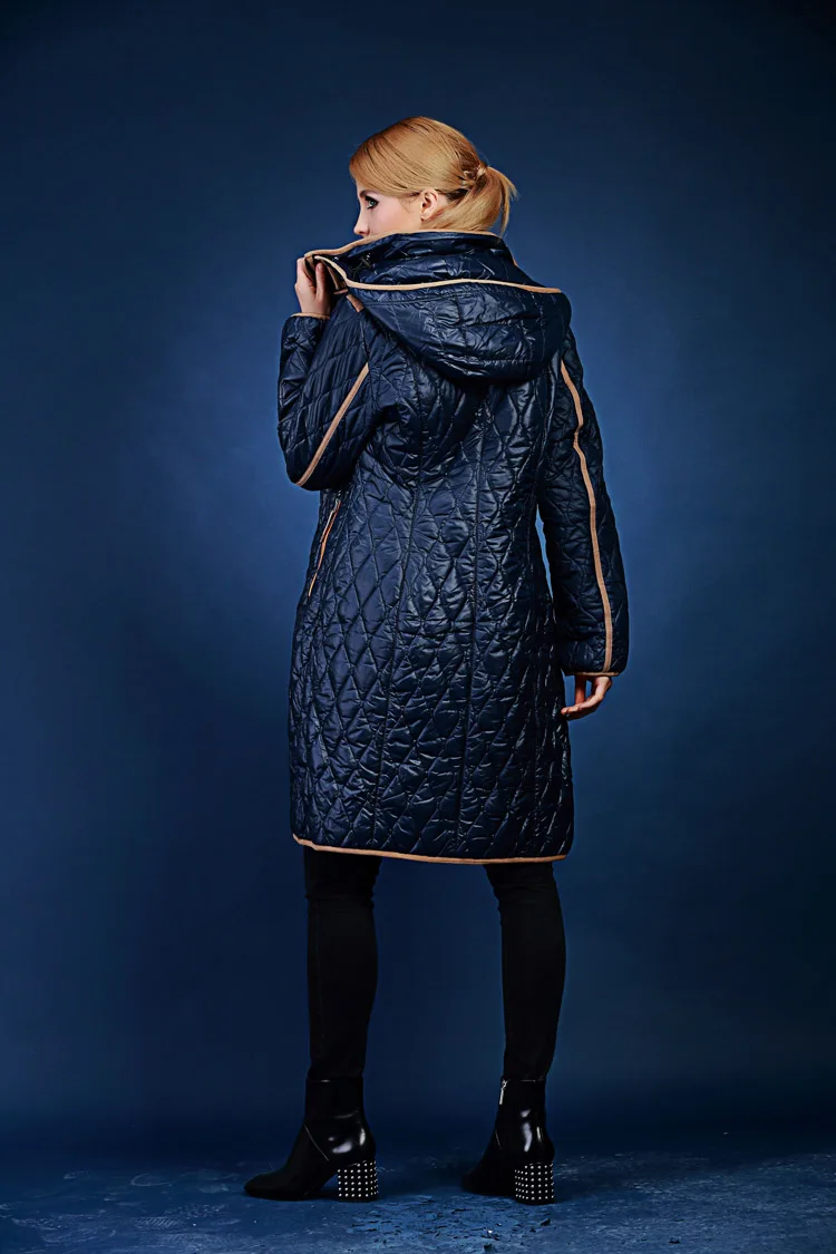 Зимняя женская куртка, тонкая, хит, цветная, на молнии, с капюшоном, стеганая куртка, Европейская и американская мода, пальто размера плюс 48-58 VLC-VQ526