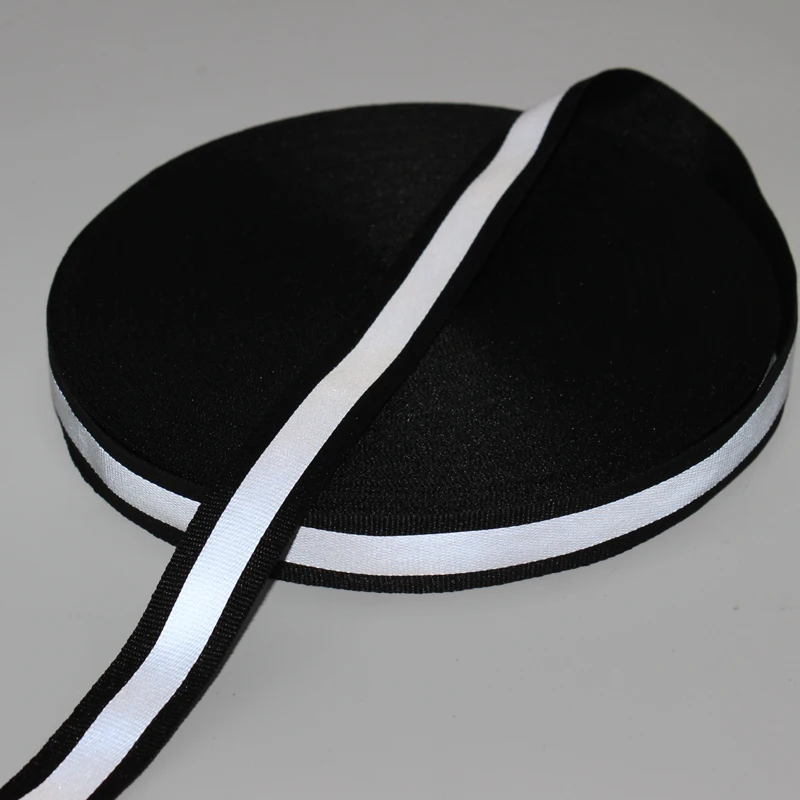 3 м/лот) черная Светоотражающая тканевая лента светоотражающая тесьма лента для пришивания одежды/сумки/обуви 20 мм* 10 мм(Ш