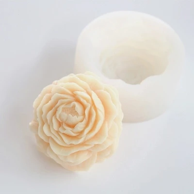 

PRZY Silicone Mould Easy Release Soap Mold Aroma Molds 2D Mold Silicone Flexible Moulds Clay Resin Big Peony Flower Eco-friendly