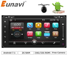Eunavi 2 din Android 7,1 dvd-плеер автомобиля радио gps для Toyota Hilux VIOS старый Camry Прадо RAV4 Prado 2003 2004 2005 2006 4 ядра