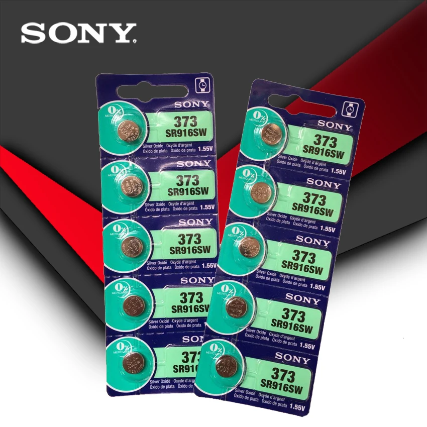 2 шт. sony 373 SR916SW 916 SR916 часы батарея SR916SW 373 Кнопка монетница Сделано в Японии