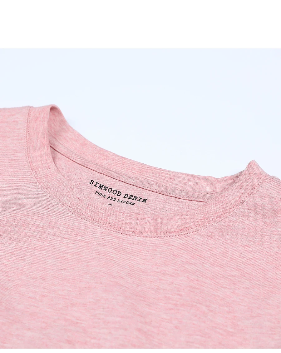 SIMWOOD 2019 summer new 100% colored cotton t shirt men crew neck short sleeve t-shirt casual high quality tees tops 190116