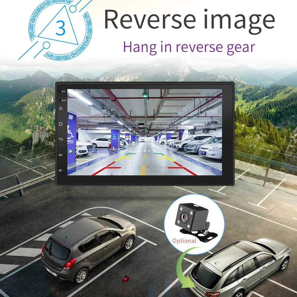 Clearance 7 Inch Android 7.1 HD Touch Screen 2DIN Car Bluetooth MP5 Player Car Dual Ingot Universal GPS Navigation One Piece Machine 3