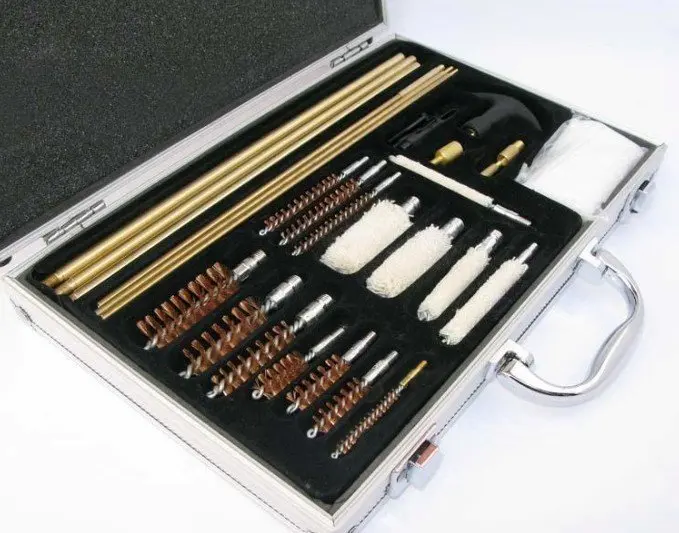 

Cleaning Kit Brush Full Set for Gun Rifle with Case Free Shipping Gun Cleaning Brushes For Rifle Full Set KIT WITH BOX M8043