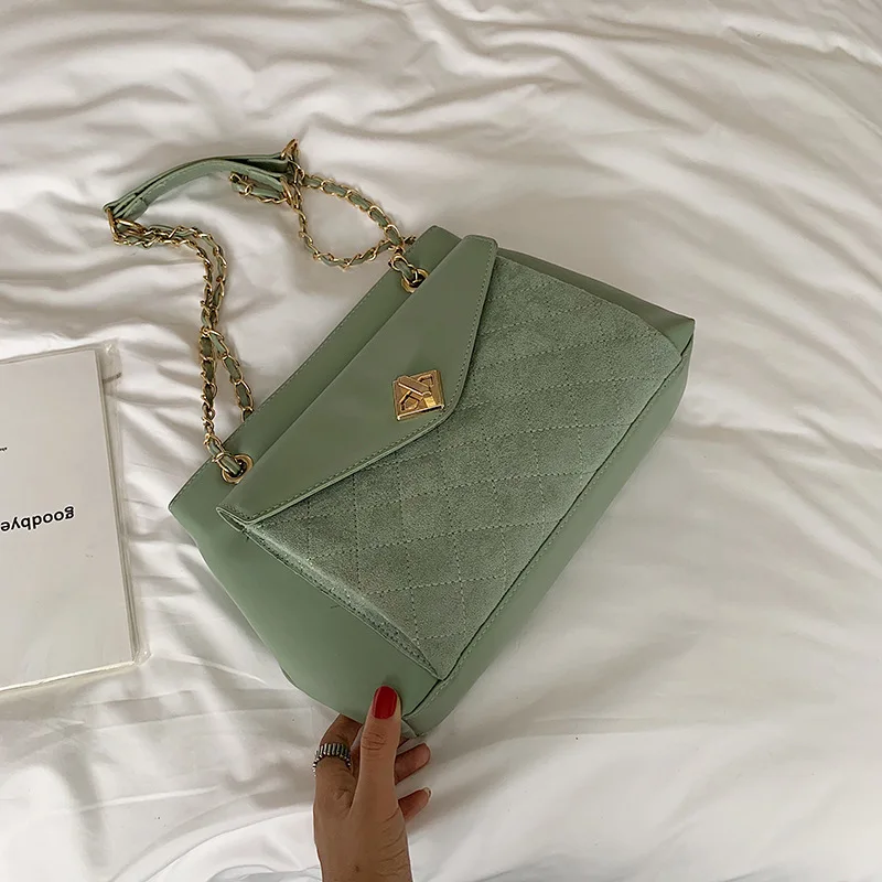 Высококачественная женская сумка через плечо из искусственной кожи, модная женская вместительная сумка через плечо для женщин, дизайнерские женские сумки-мессенджеры - Цвет: Зеленый