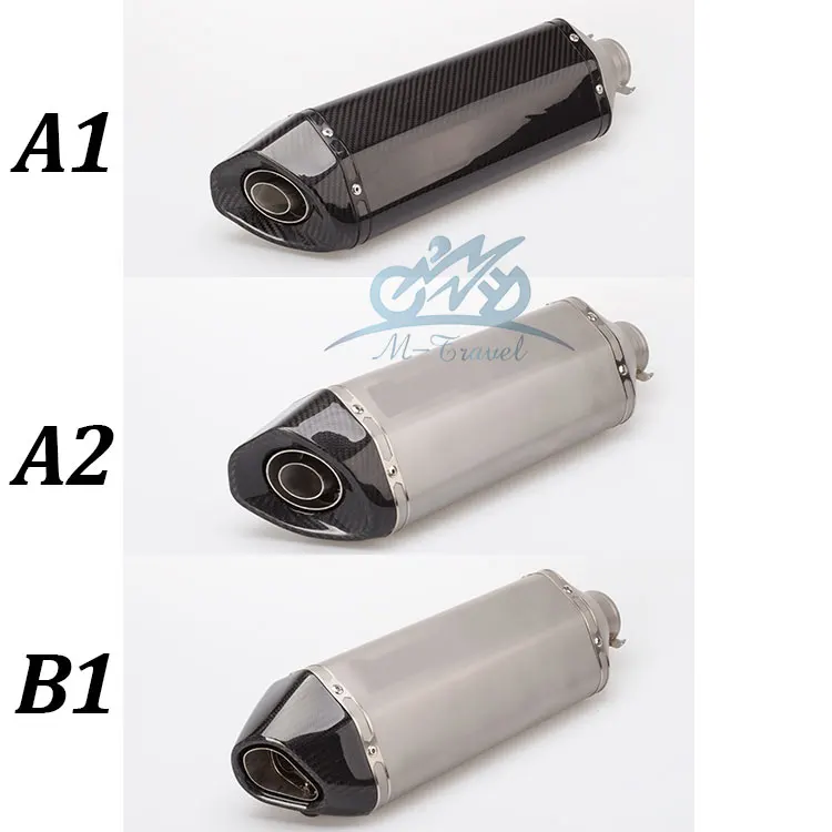 

motorcycle exhaust universal muffler carbon fiber stainless steel zx6r z800 ktm690 gsxr1000 cbr300r rsv4 trk502 bn600 TNT600