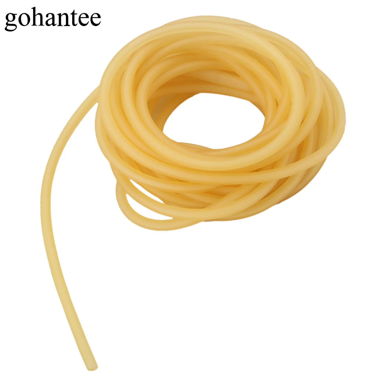 

gohantee Yellow 5M Natural Latex Rubber Tube Elastica Bungee for Hunting Slingshot Catapult 1.6mmX3.6mm 1636 Rubber Bands Tubes