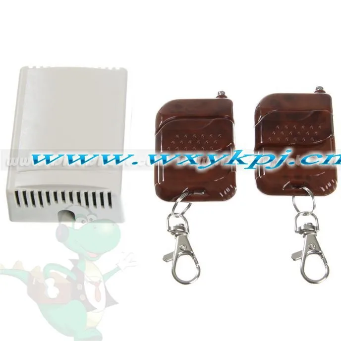 

HOT! DC 12V 4CH (Channel) 1 Receiver & 2Transmitter #Working way is adjustable 315-433MHZ 200M for garage door /window/lamp