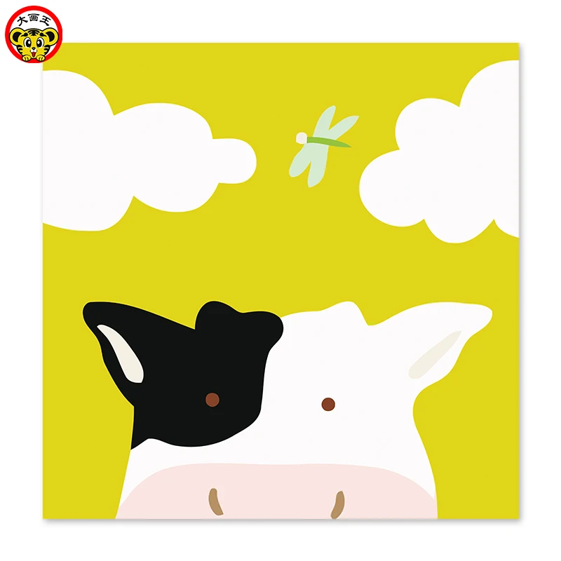 

painting by numbers art paint by number Small eyes, cows, dragonflies Draw on canvas Digital Painting Famous paintings Abstract