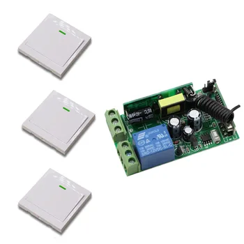 

Wireless Panel Wall Transmitter Remote AC85V-250V 1CH 10A Relay Wide Voltage Receiver Learning Code for Smart Home
