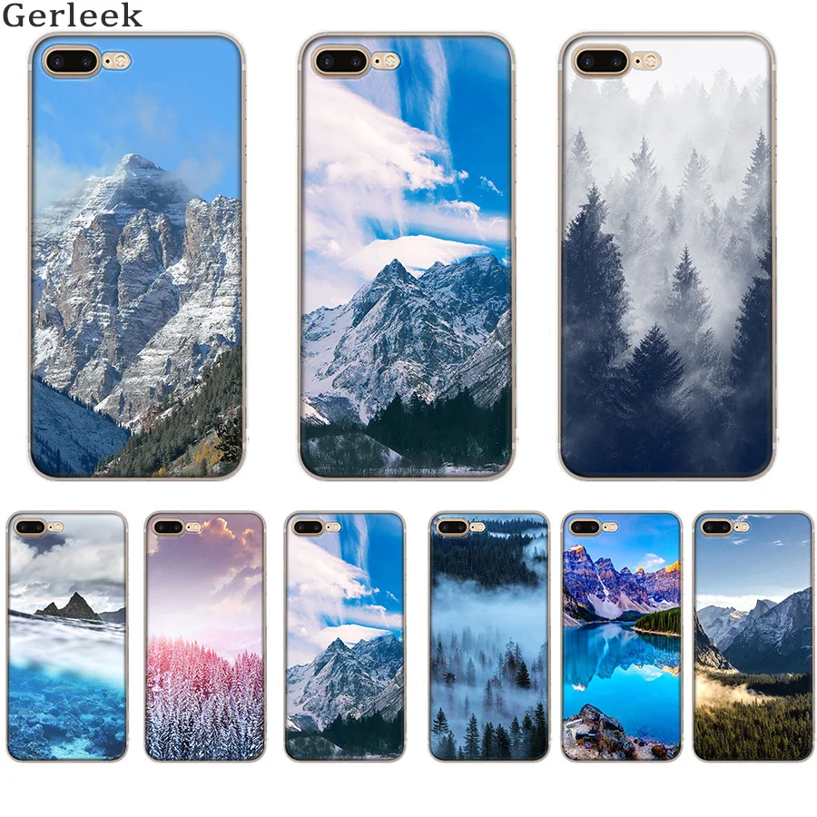 Чехол для телефона iPhone 11 Pro X XS XR Max 6 6s 7 8 Plus5 5s SE горный лес тучи классический