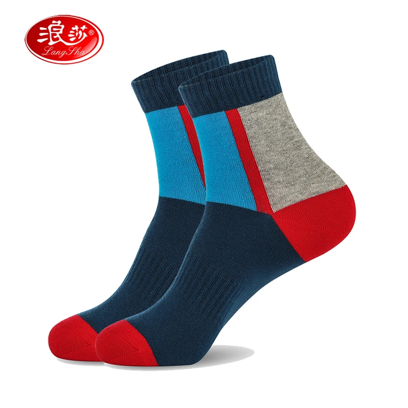 Мужские спортивные носки красочные Для мужчин мягкие хлопковые носки Брендовые мужские безбортные носки Большие размеры (ЕС 39-46) (Нам 7,0-12,0)