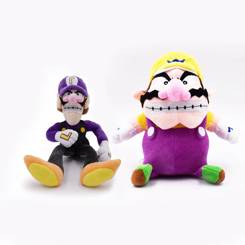 2 шт./партия Аниме Super Mario Bros Waluigi Wario Peluche Кукла Плюшевая мягкая детская игрушка отличный рождественский подарок для детей