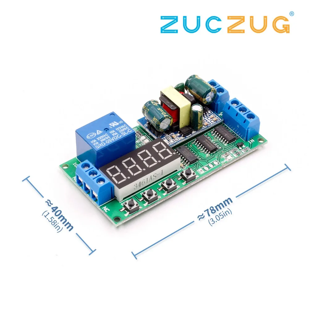 

IO23B01 AC 110V 220V Converter Multifunction Self-lock Relay PLC Cycle Timer Module Delay Time Switch
