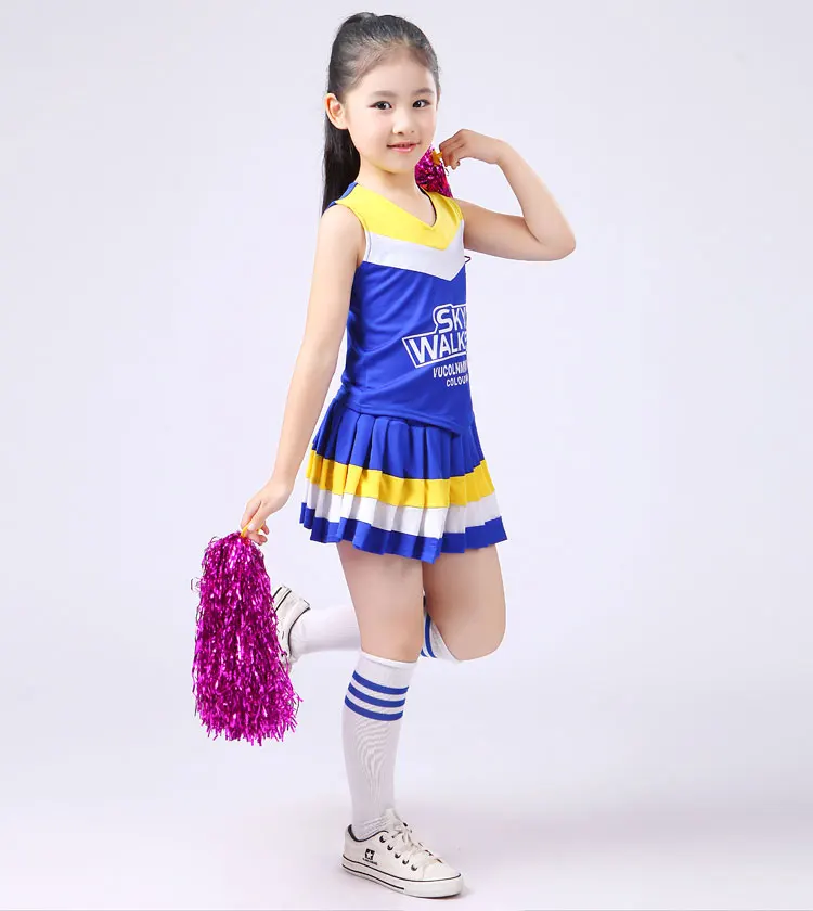 Children Competition Cheerleaders Girl School Team Uniforms KidS Performance Costume Sets Girls Class Suit Girl Student Suits