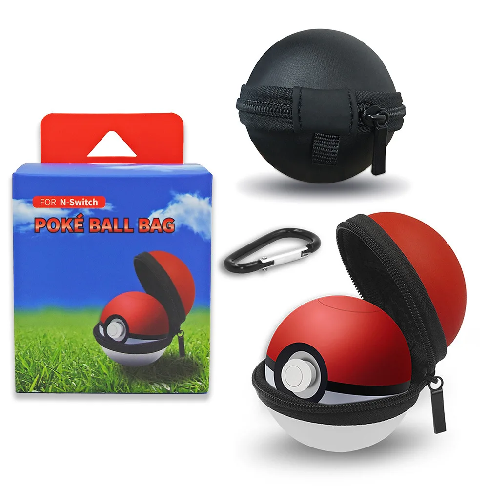 

Portable Carrying Carry Case Cover for Nintend Switch NS NX Poke Ball Plus Controller Pokeball Eevee Game Bag Accessory Keychain