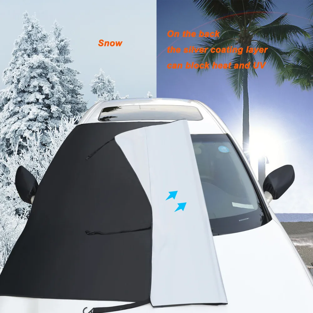 Универсальный автомобильный чехол для снега защитный чехол от снега козырек от солнца автомобильное покрытие ветрового стекла протектор летнее солнцезащитное покрытие лобового стекла