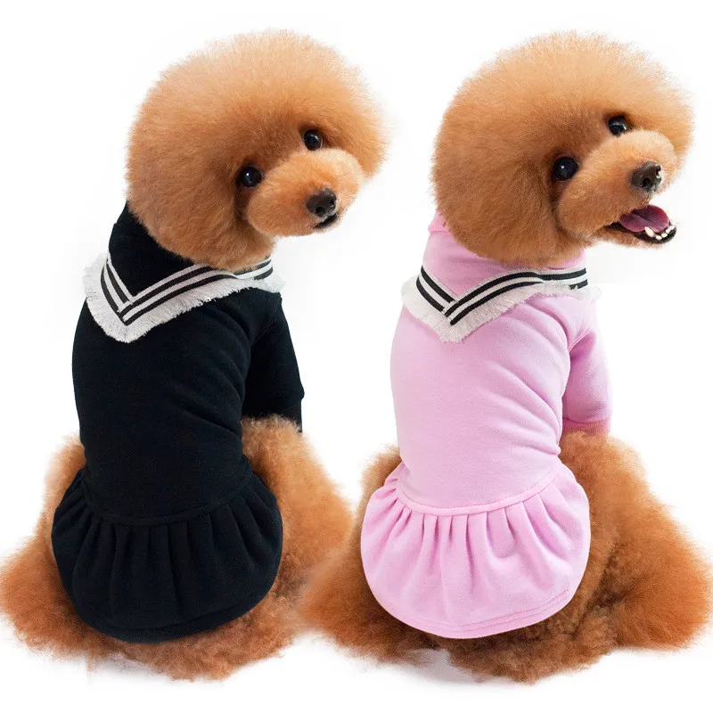New Spring and Summer Pet Dog Dress Breathable V Collar Comfortable and