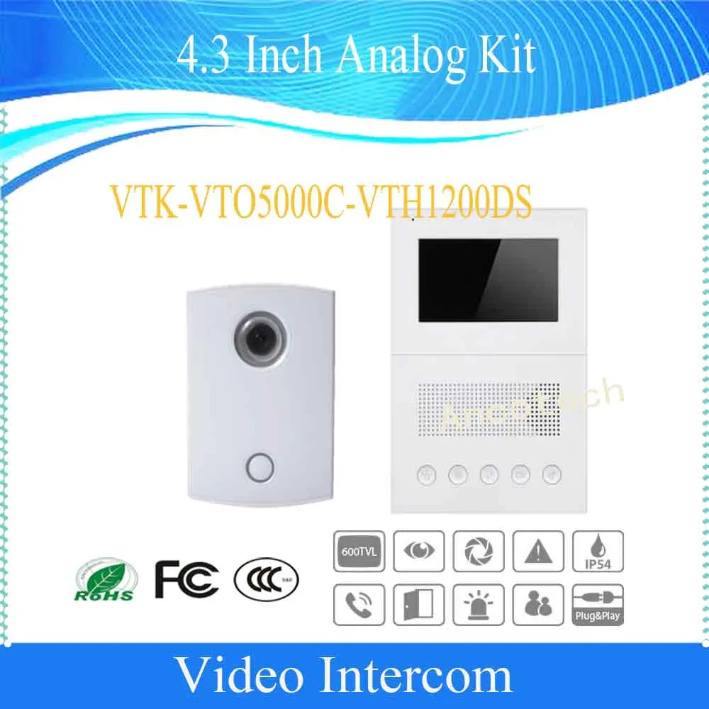 Free Shipping DAHUA Video 4.3 Inch Analog Kit Color CMOS night