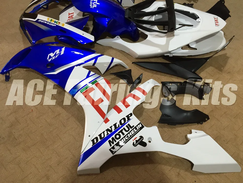 Комплект обтекателя впрыска, пригодный для YAMAHA YZFR1 04 05 06 YZF R1 2004 2005 2006 YZF1000 ABS обтекатели комплект белый синий красный