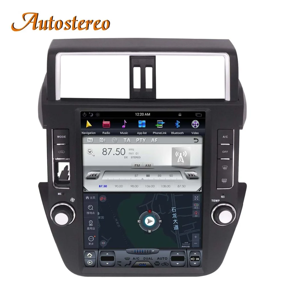 Best Android 9.0 Tesla style Car GPS Navigation For TOYOTA Land Cruiser Prado 150 2014-2017 headunit multimedia radio tape recorder 3