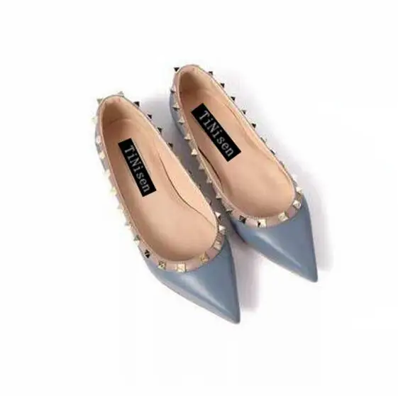 

genuine leather shoes women designer shoes women luxury 2018 pointed toe flats women Slip-On High Quality size 34-40