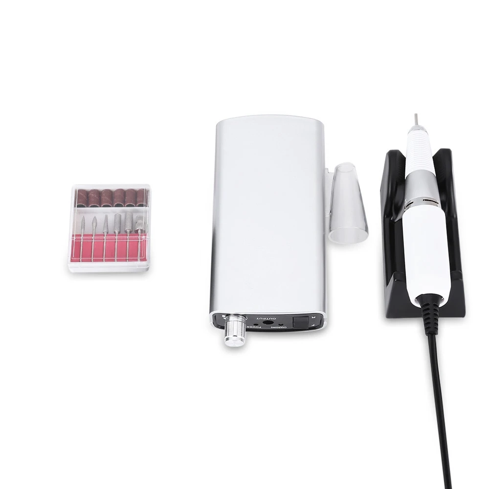 Máquina de Polimento Mini Elétrica Prego Broca Arquivo Manicure Pedicure Profissional Unha Arte Polidor Bits 30000rpm 18w 16 Equipamento de unhas artísticas