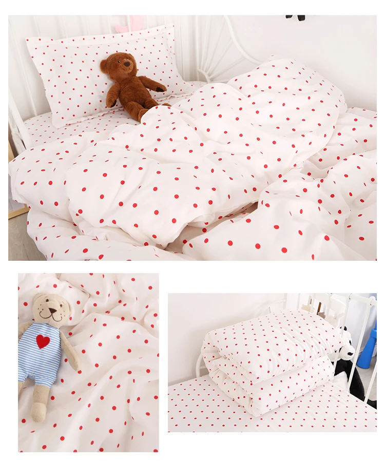 (2pcs a set) customize baby bedding set baby quilt cover and pillowcase kids cotton duvet cover black and white style (12)