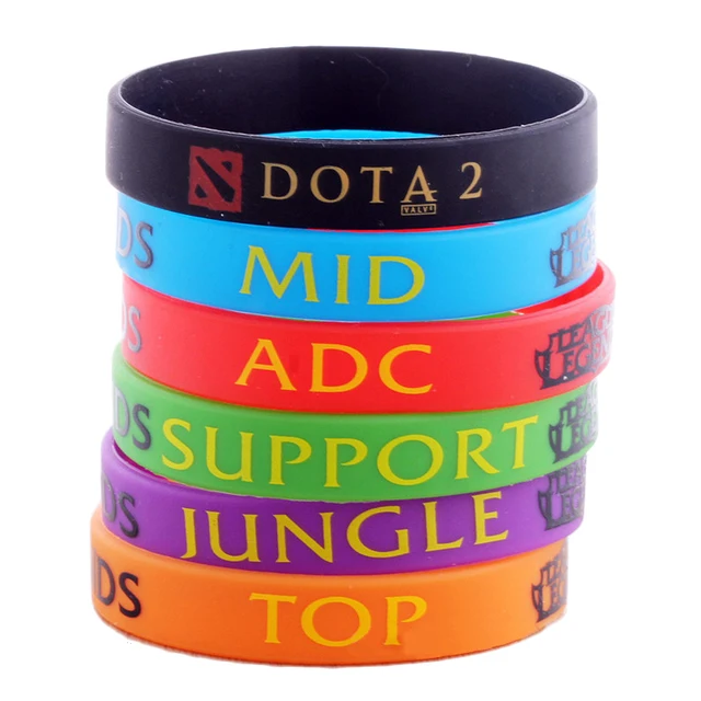 Colorato LOL League of Legend DOTA 2 Wristband Partito Gioco Dal Vivo di Gomma D Colorato LOL League of Legend DOTA 2 Wristband Partito Gioco Dal Vivo di Gomma D