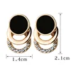 Oorbellen-boucles d'oreilles en cristal ajouré, tempérament coréen, trois couches, bijoux de mariée élégants ► Photo 3/6