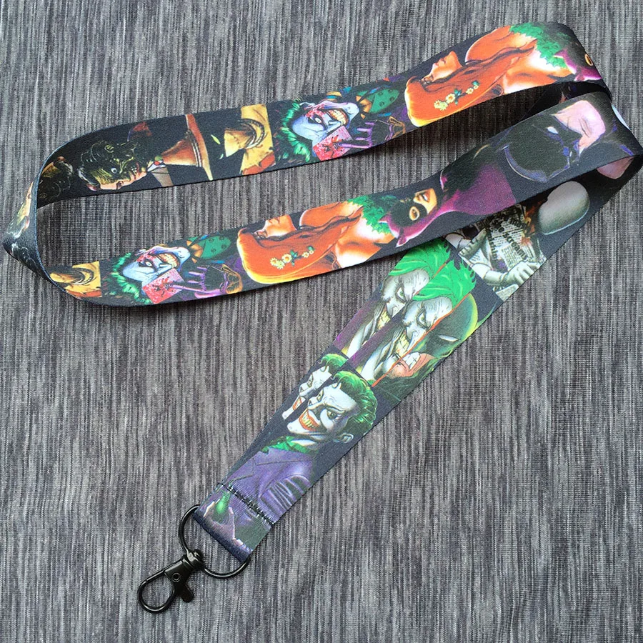 

Batman The Joker Printed Neck Lanyard Straps Clip Badge Card MP3/4 Polaroid Camera Call Phone Key Chain 1pc Heros