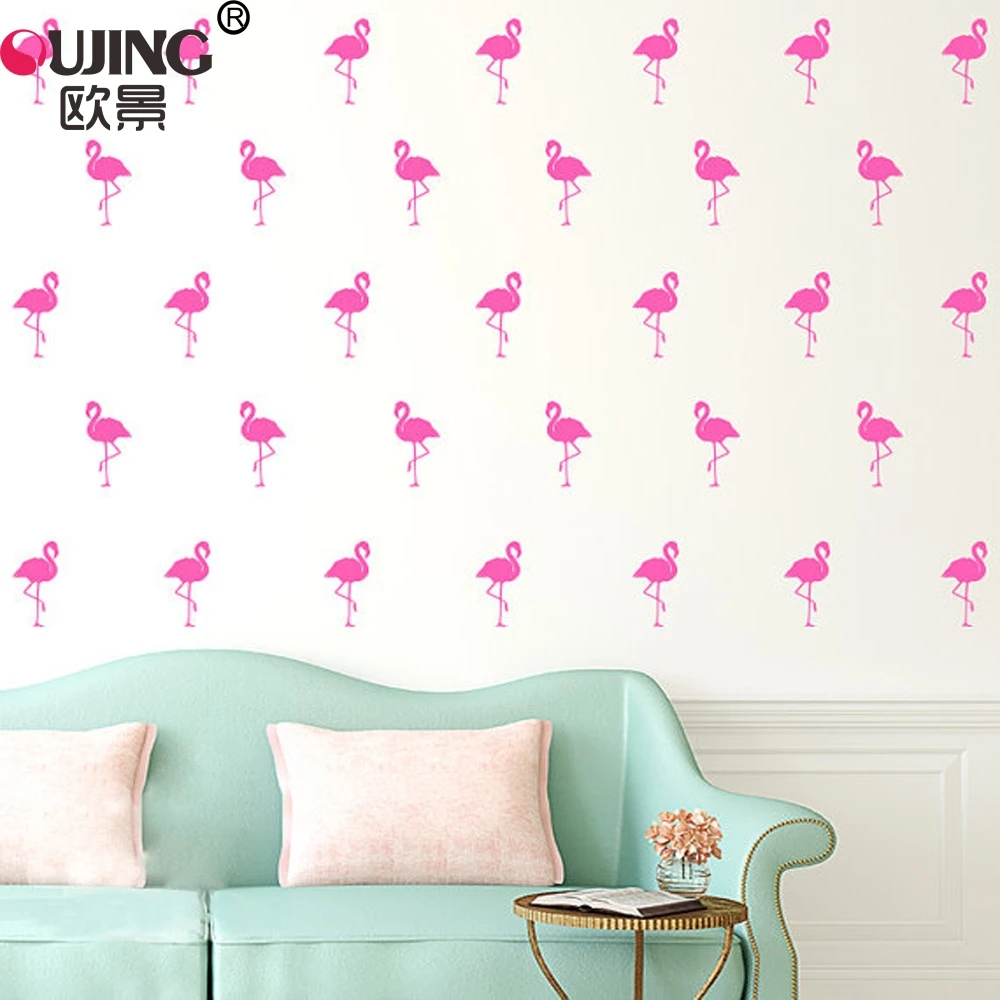 16 قطعة/المجموعة الشمال نمط الكرتون جميل فلامنغو شكل جدار ملصقا للأطفال غرف الطيور خلفيات الطفل هدايا DIY الفينيل الفن جدارية