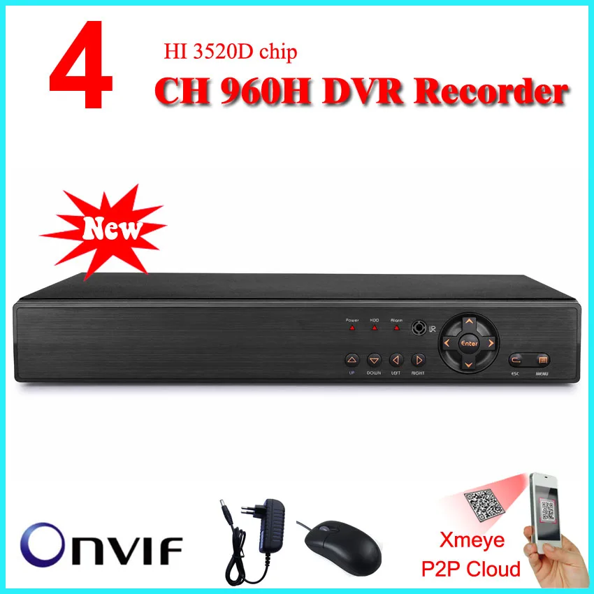 4CH H.264 видеонаблюдения DVR NVR Регистраторы P2P iCloud 4ch 960 H Full D1 HD 1920*1080 1080 P Бесплатная