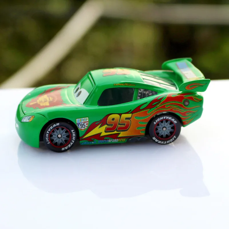 Disney 100% Оригинальные Pixar Cars 2 Jackson Storm No.95 Green Lightning Mcqueen 1:55 весы литые игрушки из