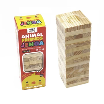 

48pcs Mini Size Wood Domino Stacker Extract Building Educational Toys Puzzle Toys for Children Birthday Gift Montessori Toy