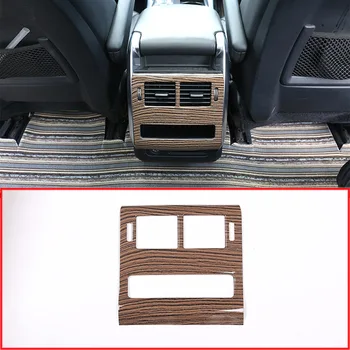 

For Land rover Range Rover Sport RR Sport 2014-2017 ABS Plastic Rear Row AC Outlet Frame Cover Trim Sands Wood Grain