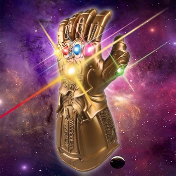 

Avengers Endgame Infinity Gauntlet Cosplay Thanos LED Light PVC Thanos Action Gloves Props Costumes Armor