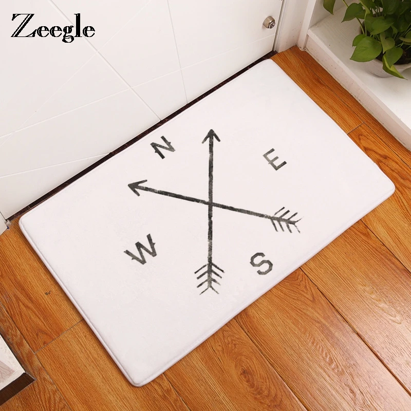 

Zeegle Creative ArrowHead Printed Corridor Mats Absorbent Bedroom Entrance Doormats Kitchen Anti-Slip Rug Bathroom Floor Carpet