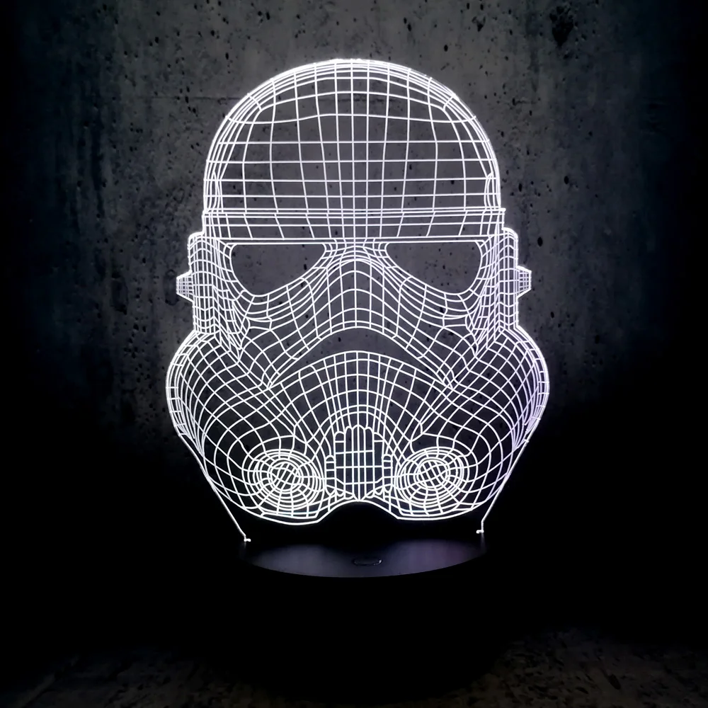 3D ночник Звездные войны штурмовик фигура светодиодная USB лампа градиент лава