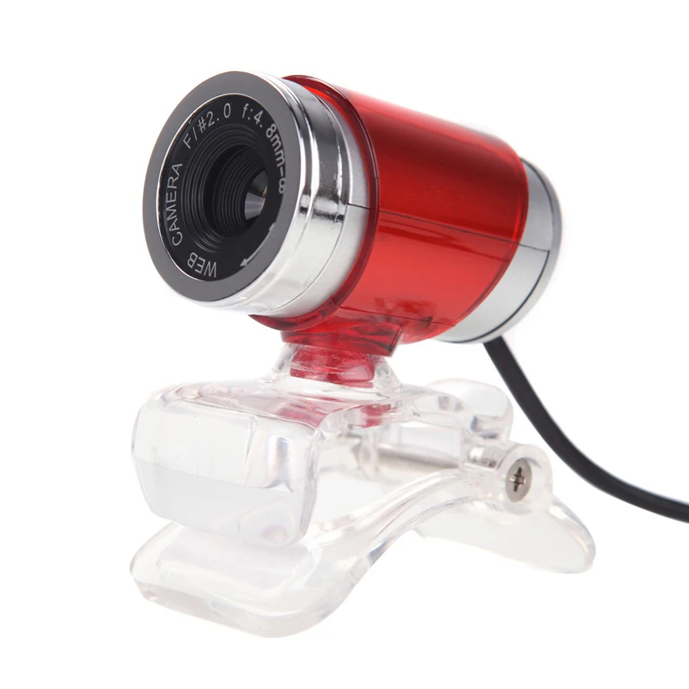 Red USB Wired Desktop  Cam 12MP High Definition cam Computer