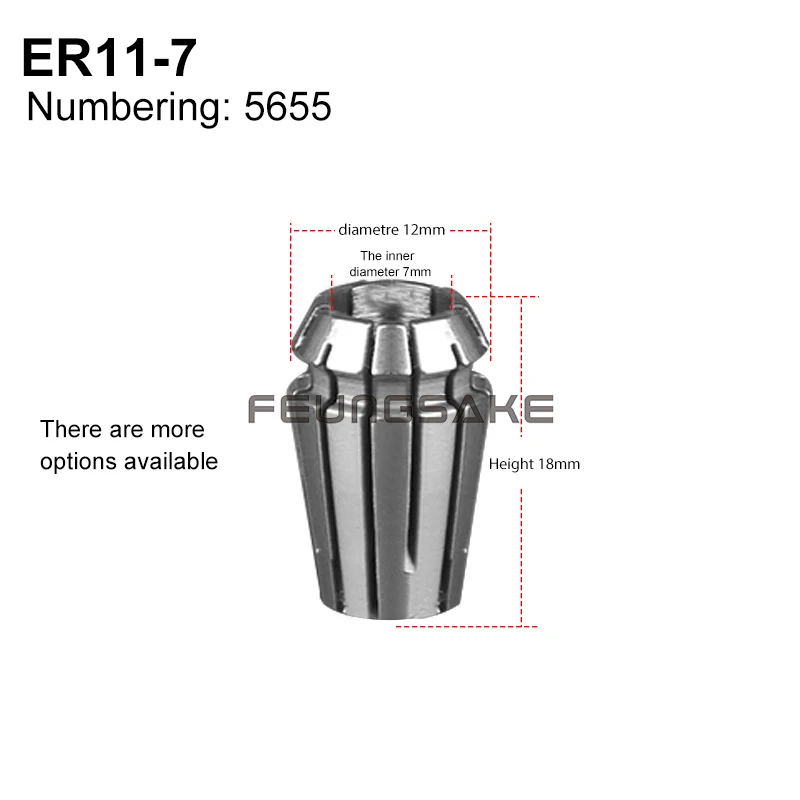 11 шт. ER11 цанговый патрон с ЧПУ шпиндель ER11 токарный станок держатель инструмента 3,175 мм невесте на свадьбу Pinza ER11 набор цанг от 2-7 мм, 13 шт. для резки с ЧПУ